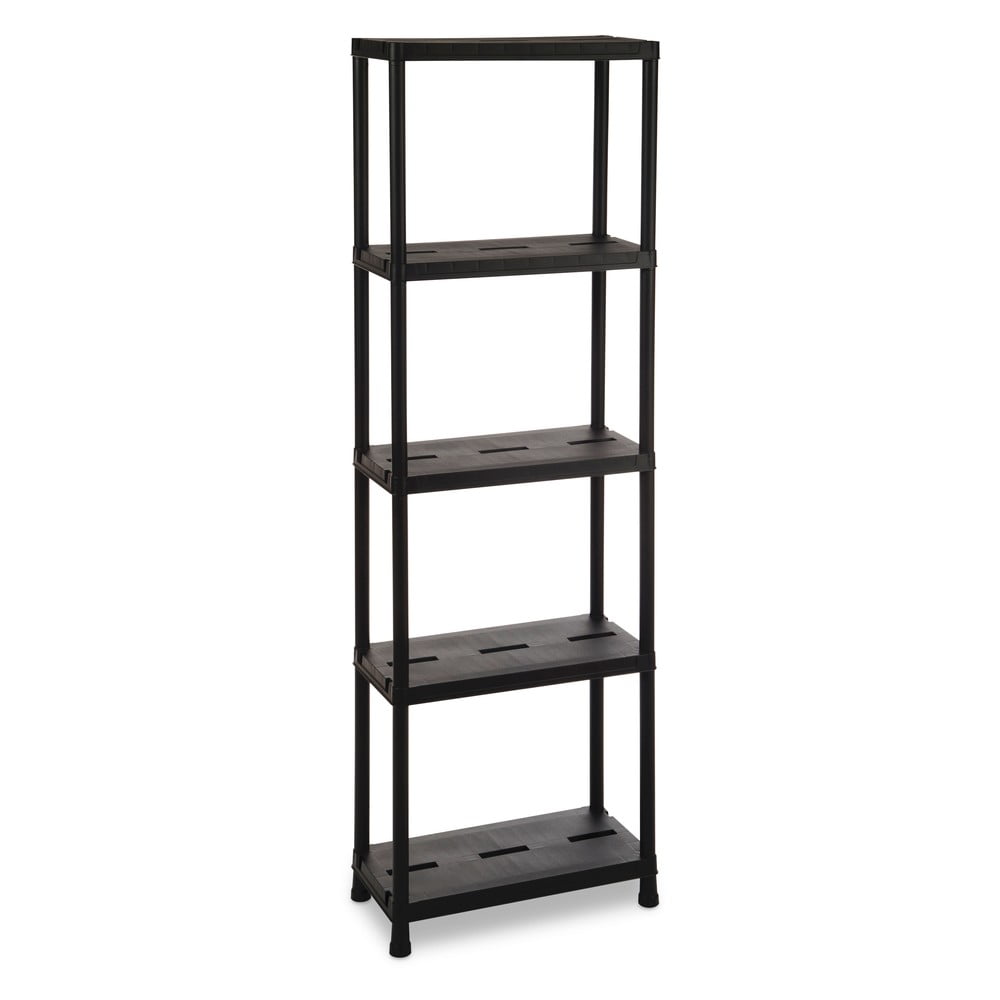 Fekete műanyag polcos tároló állvány 60x180 cm Universal Pro – Toomax