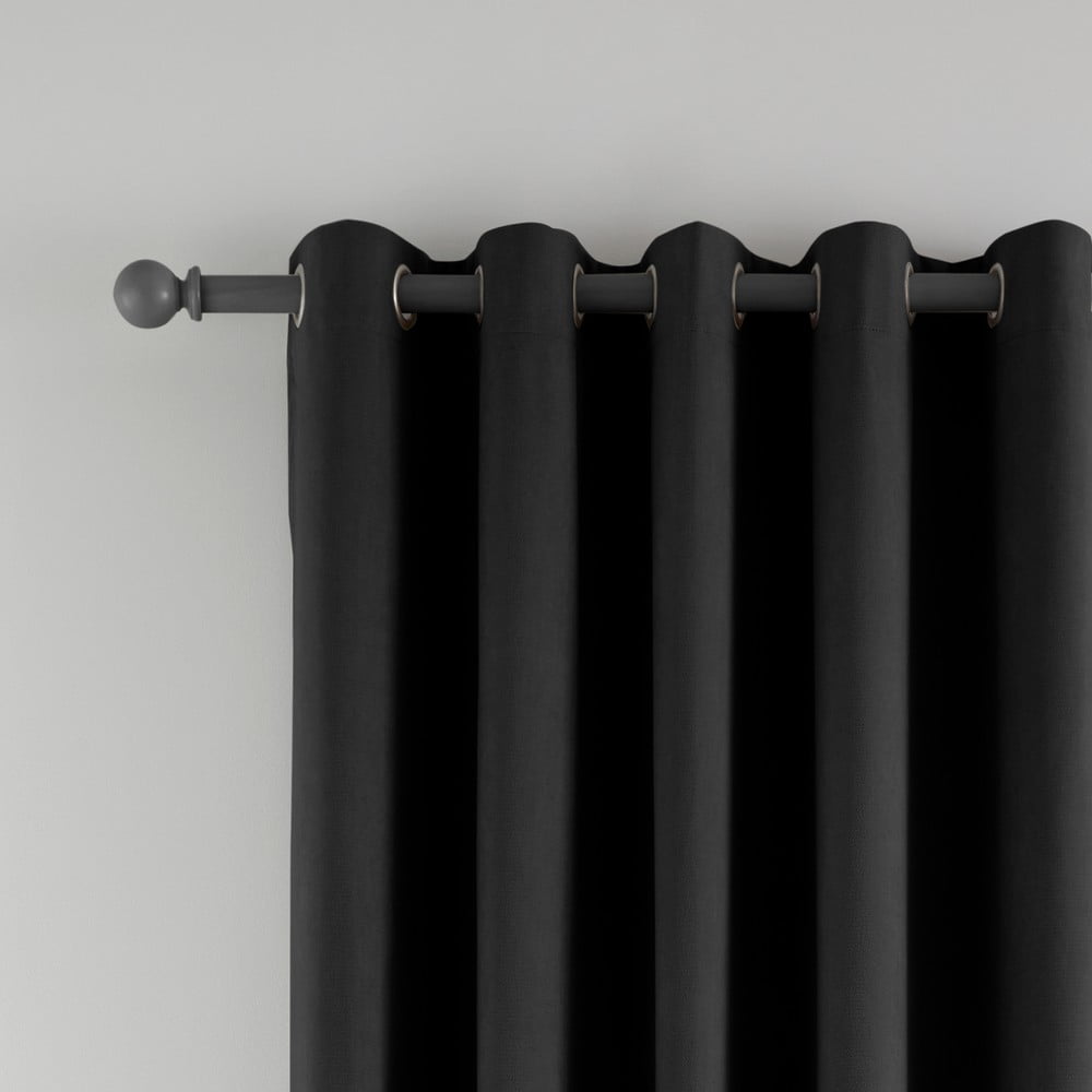 Fekete sötétítő-termo függöny ajtóra 117x213 cm Wilson – Catherine Lansfield