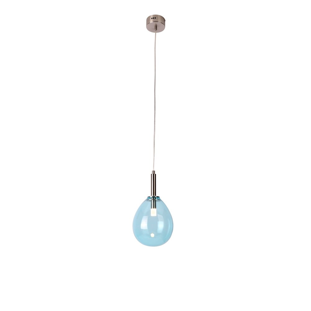 Kék LED függőlámpa üveg búrával Lukka – Candellux Lighting