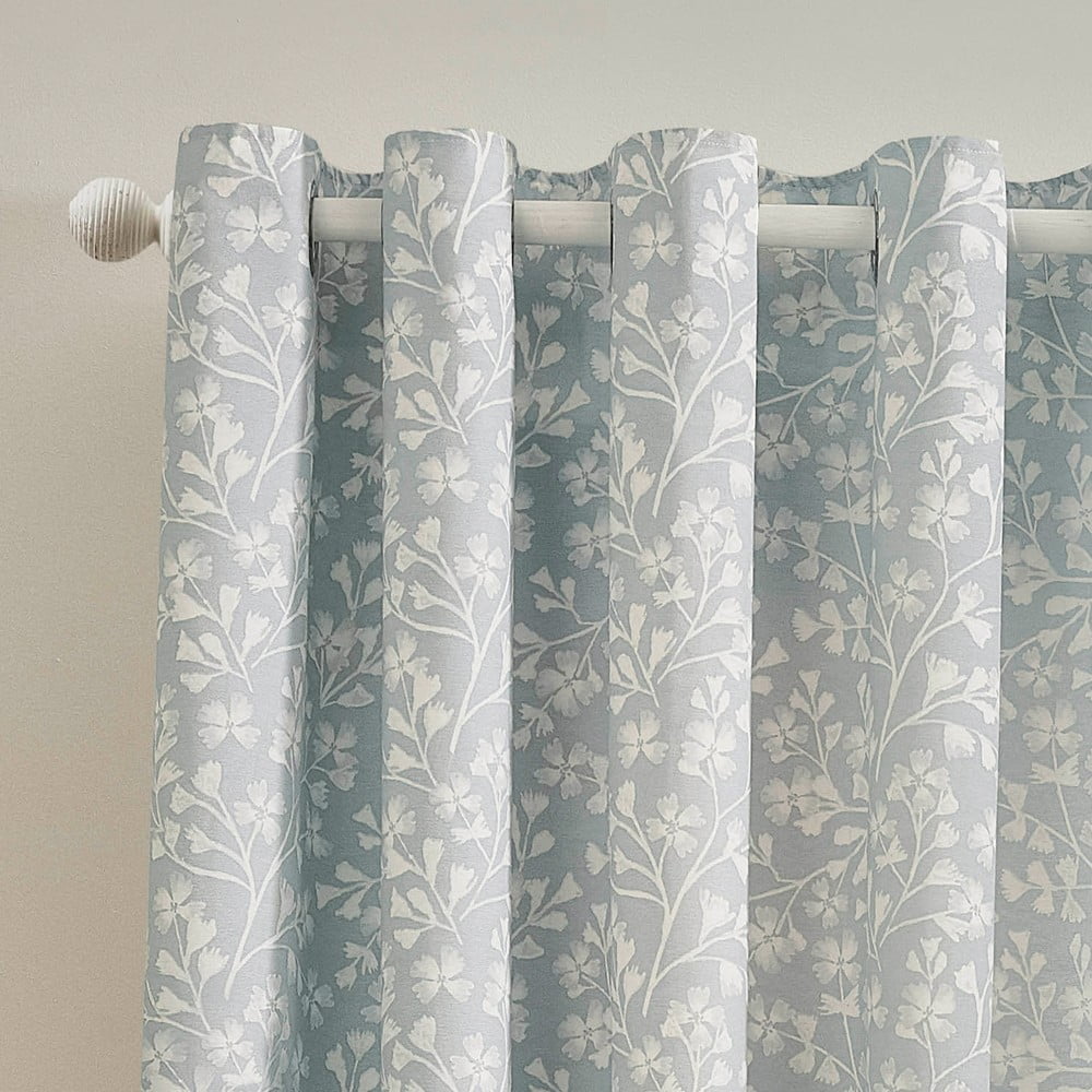 Kék függöny szett 2 db-os 229x229 cm Brooke Floral – Catherine Lansfield