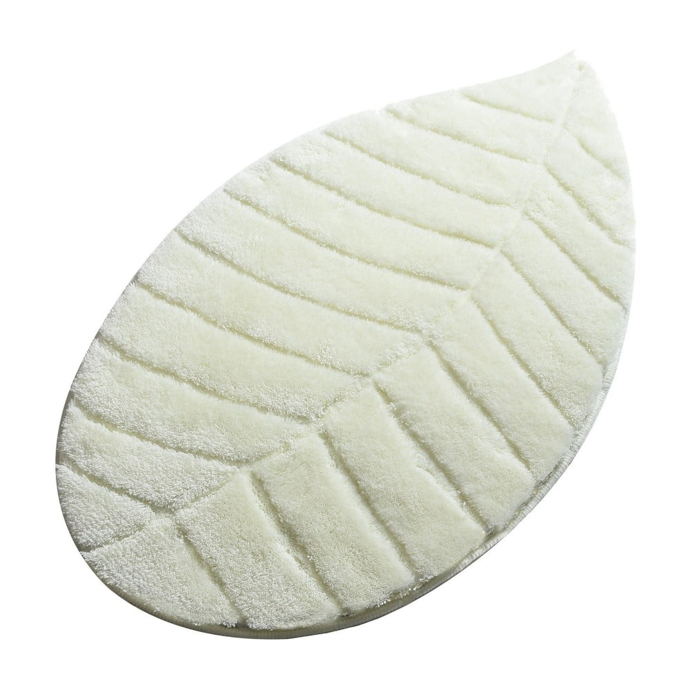 Krémszínű fürdőszobai kilépő 60x100 cm Jungle Leaf – Foutastic