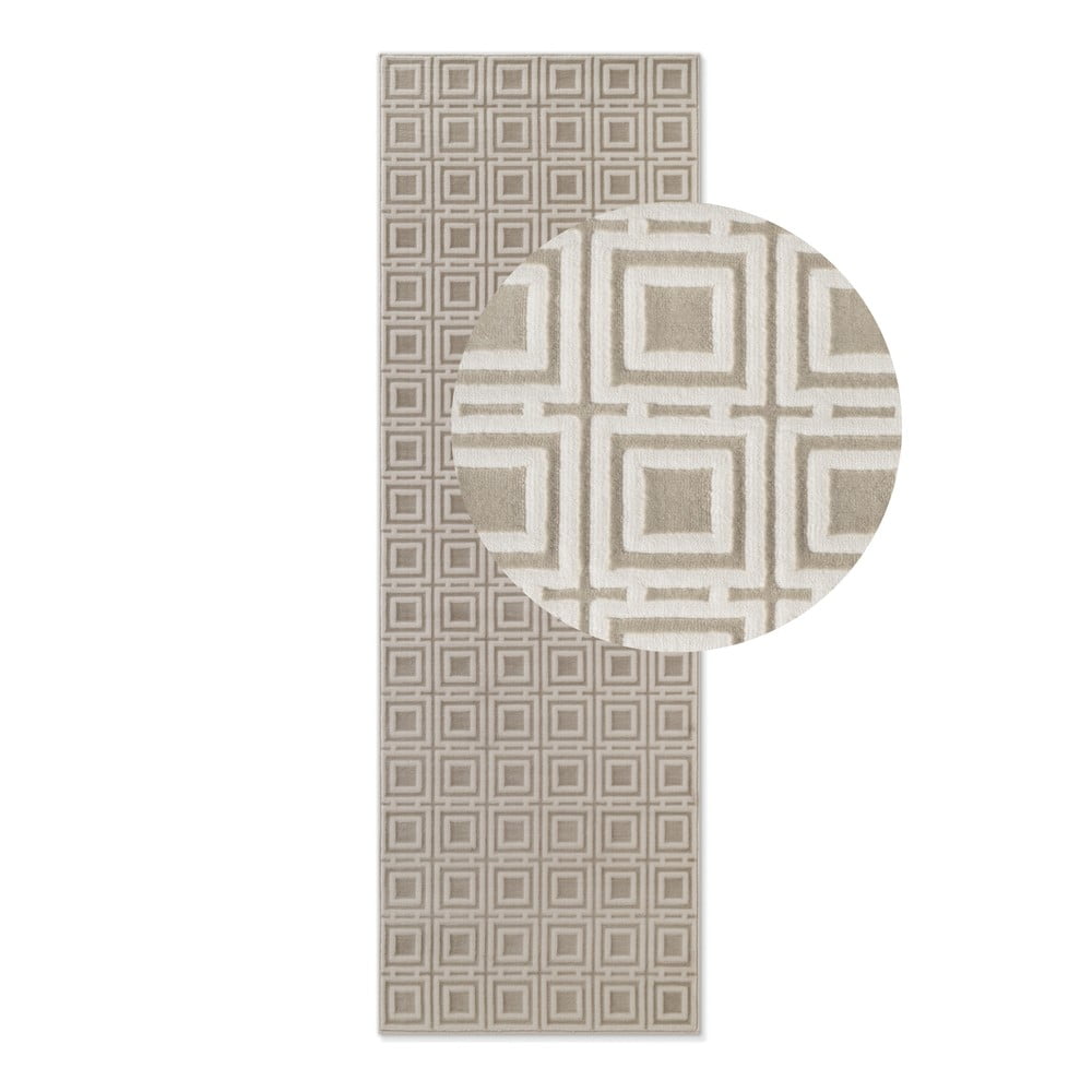 Krémszínű futószőnyeg 80x240 cm Perles Howlite – Elle Decoration