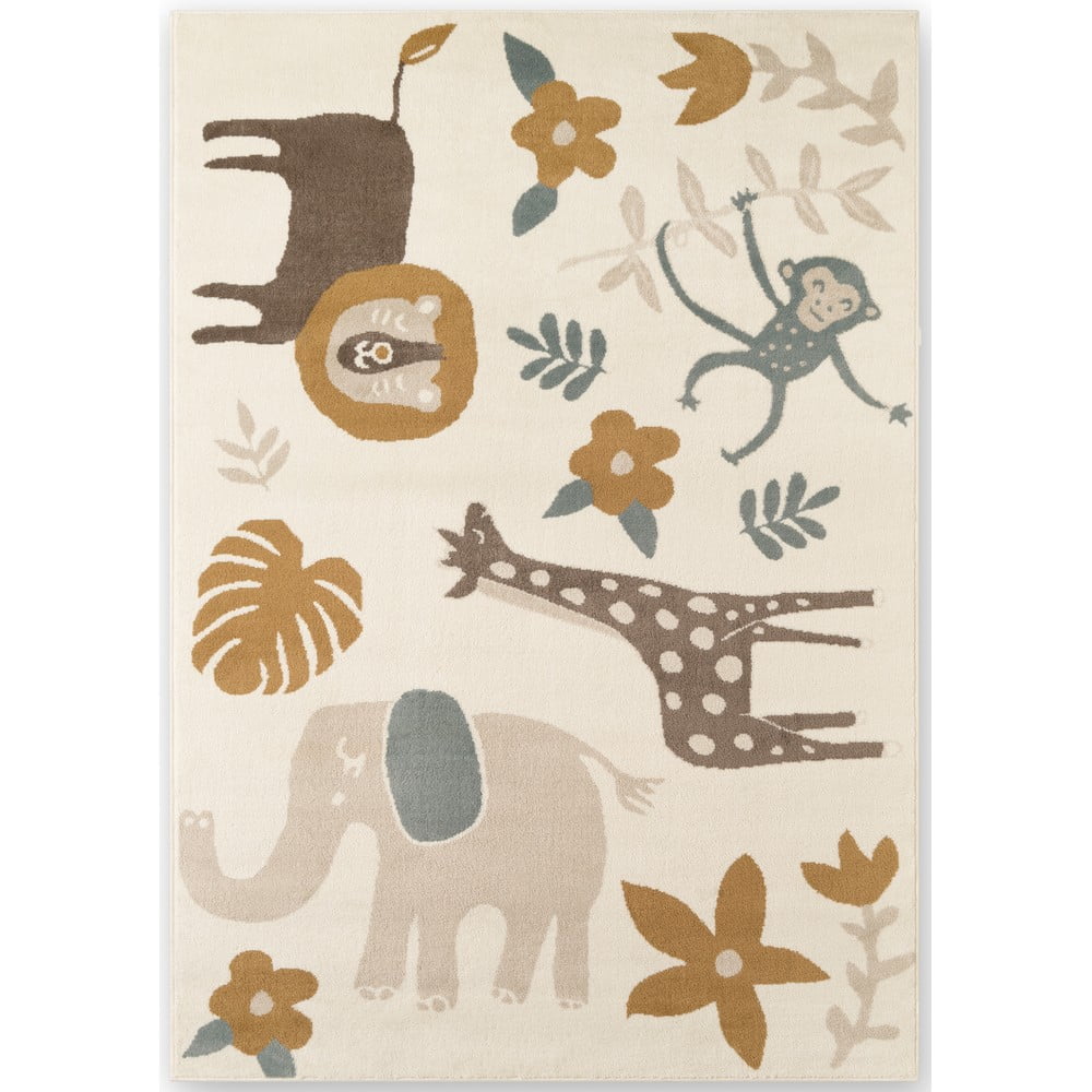 Krémszínű gyerek szőnyeg 160x235 cm Animal Safari – Hanse Home