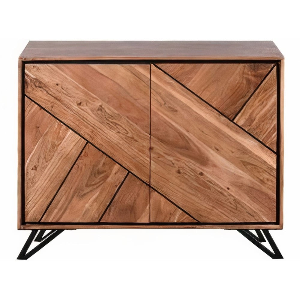 Natúr színű akácfa szekrény 120x78x40 cm Ambala – Interia Home & Living