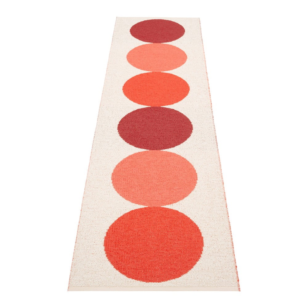 Piros-krémszínű kültéri-beltéri futószőnyeg 70x280 cm Otto Berry – Pappelina