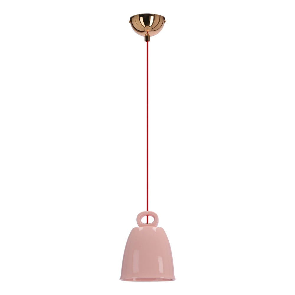 Rózsaszín függőlámpa kerámia búrával Sewilla – Candellux Lighting