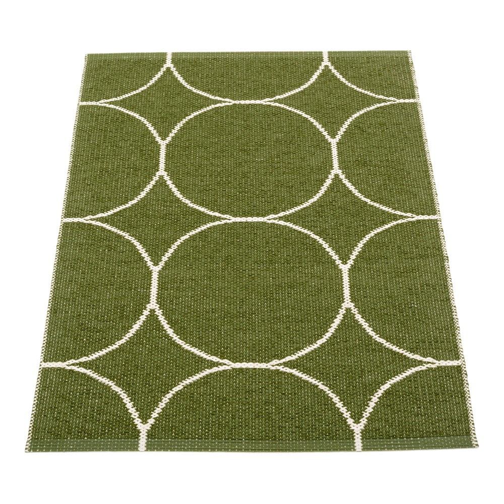 Sötétzöld kültéri-beltéri szőnyeg 70x100 cm Boo Dark Olive – Pappelina