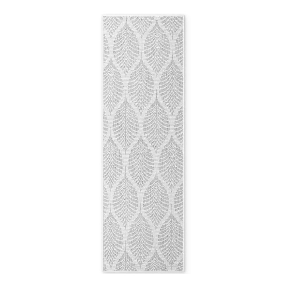 Szürke-elefántcsont színű kültéri-beltéri futószőnyeg 80x250 cm Duet Liora – NORTHRUGS