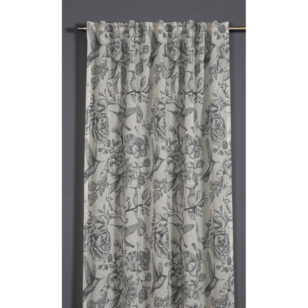 Szürke függöny 135x245 cm Birds and Roses – Sehlbach