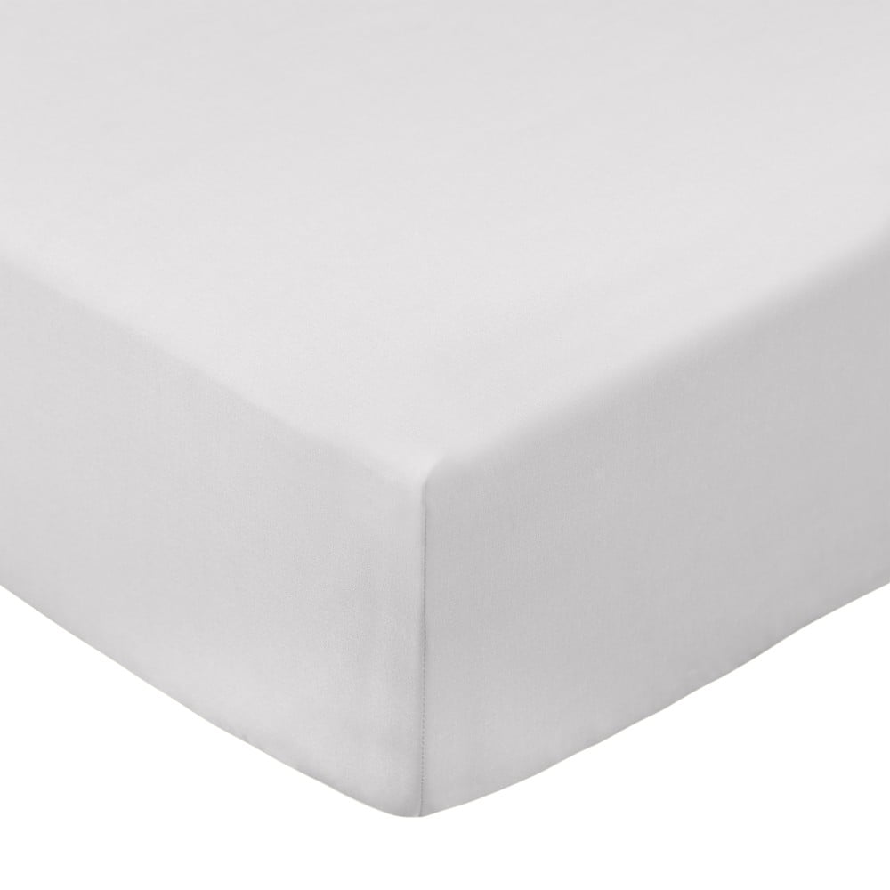 Szürke gumis pamut-perkál lepedő 185x200 cm Cotton Percale – Bianca