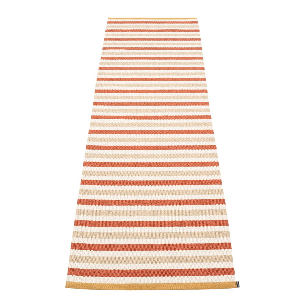 Téglavörös-krémszínű kültéri-beltéri futószőnyeg 70x240 cm Teo Brick – Pappelina
