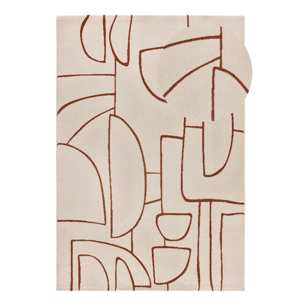 Téglavörös-krémszínű szőnyeg 80x150 cm Beruti – Universal