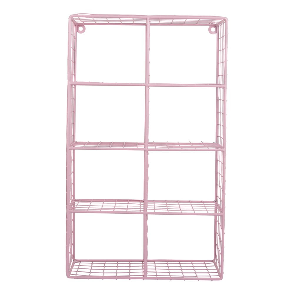 Világos rózsaszín többszintes acél fali polc 30 cm Reja – PT LIVING