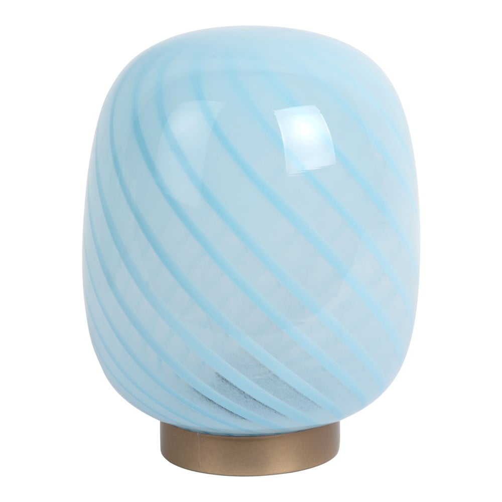 Világoskék asztali lámpa üveg búrával (magasság 20 cm) Summer Globe – Leitmotiv