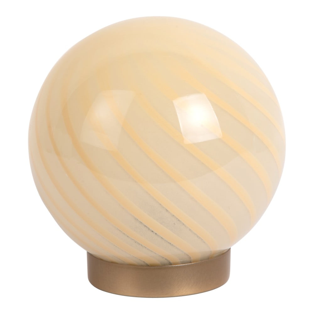 Világossárga asztali lámpa üveg búrával (magasság 17 cm) Summer Globe – Leitmotiv