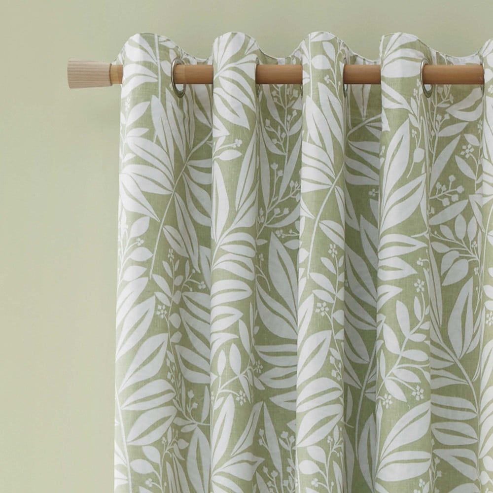 Zöld függöny szett 2 db-os 168x229 cm Sorrel Leaves – Catherine Lansfield