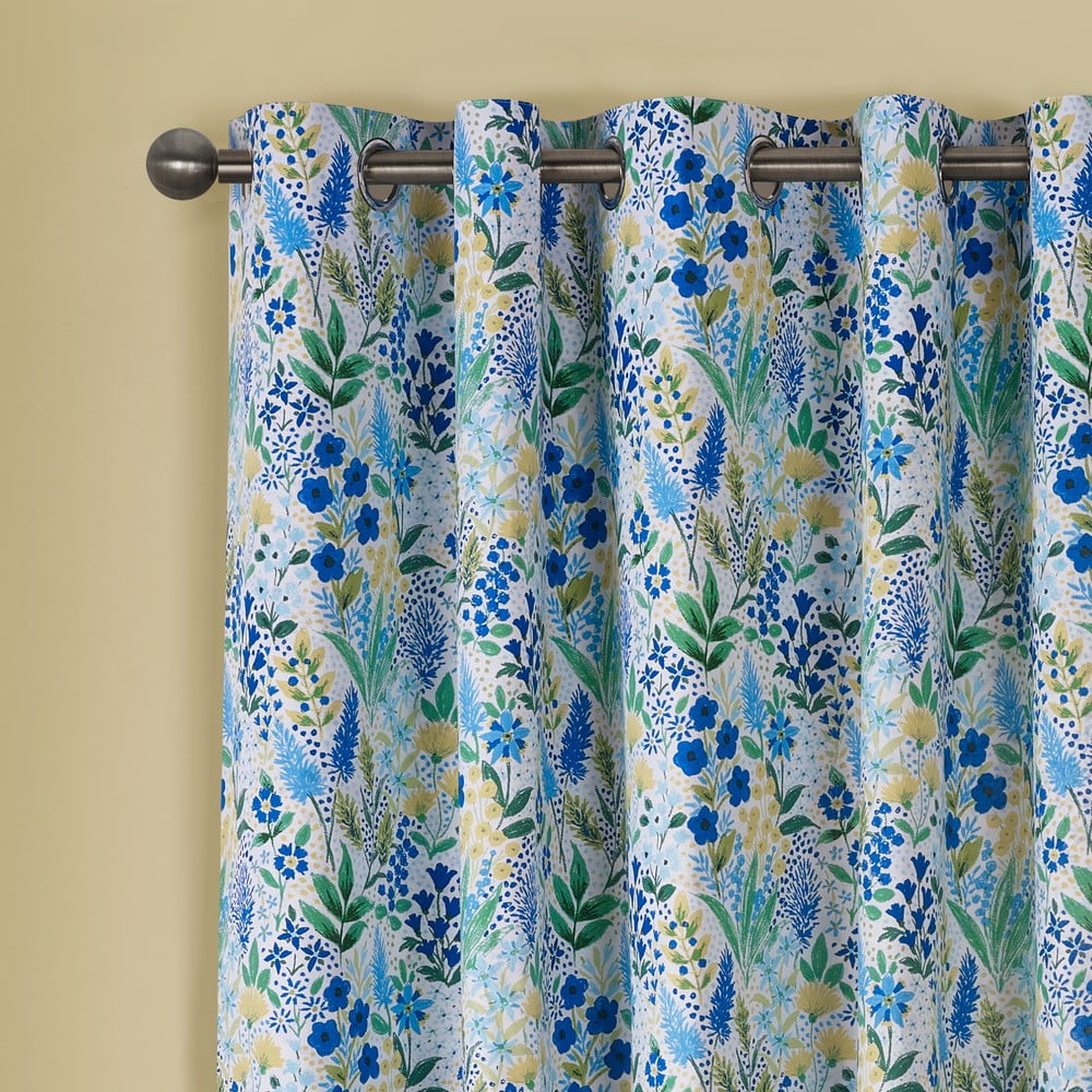 Zöld-kék függöny szett 2 db-os 168x229 cm Tilly Floral – Catherine Lansfield