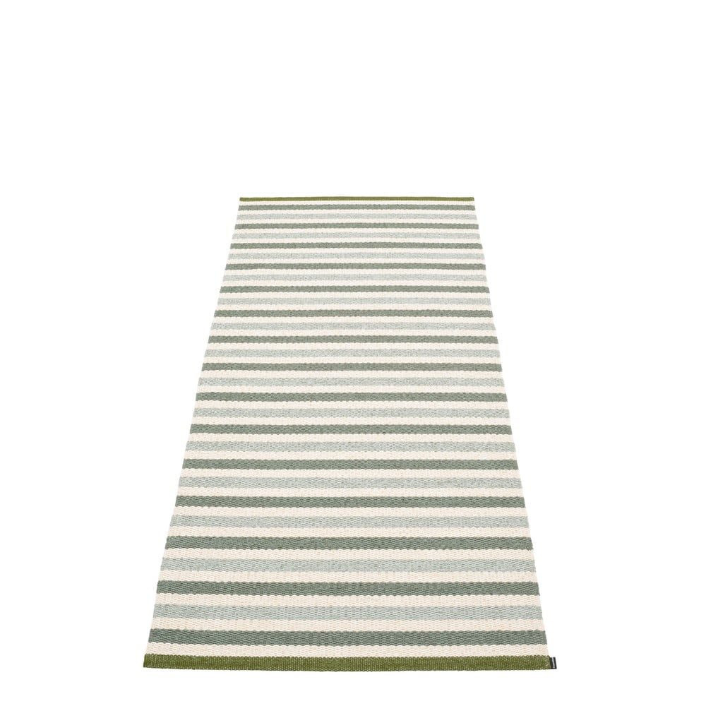 Zöld-krémszínű kültéri-beltéri futószőnyeg 85x200 cm Teo Sage – Pappelina