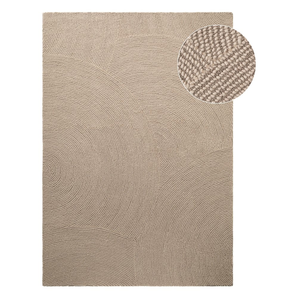 Bézs kézi szövésű gyapjú szőnyeg 160x230 cm Eleni Light Beige – Hanse Home
