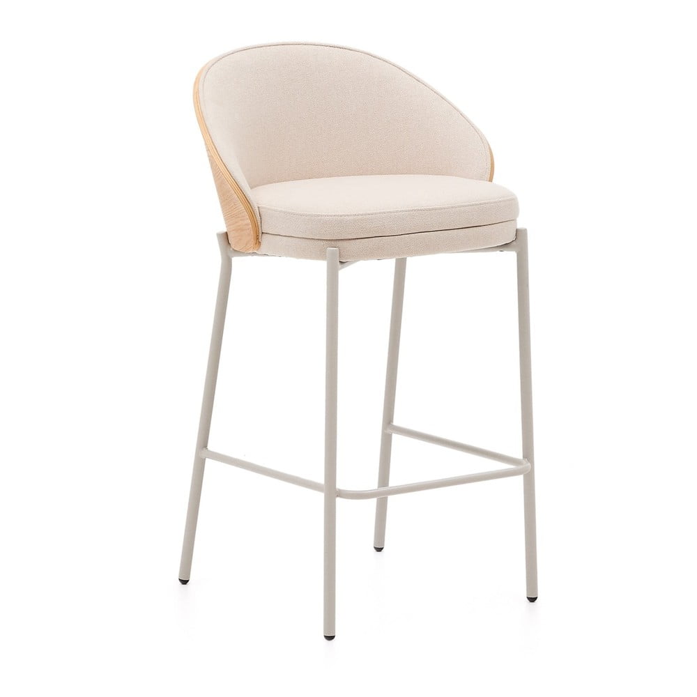Bézs-világos natúr színű bárszék (ülésmagasság 65 cm) Eamy – Kave Home