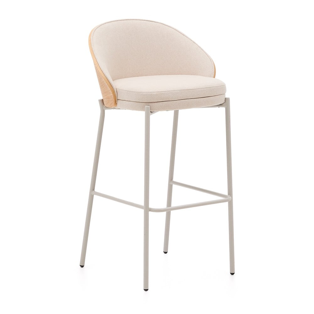 Bézs-világos natúr színű bárszék (ülésmagasság 77 cm) Eamy – Kave Home