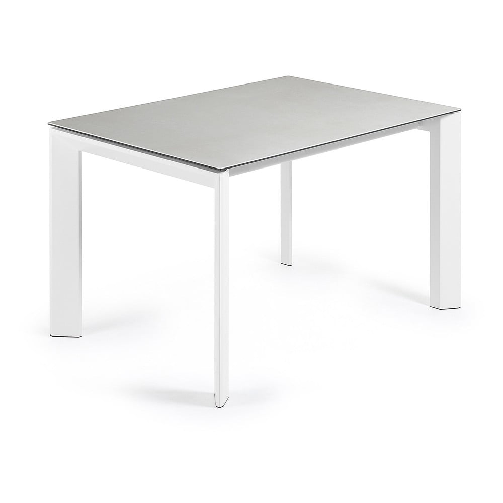 Bővíthető étkezőasztal kerámia asztallappal hosszabbító asztallappal 80x120 cm Axis Hydra Plomo – Kave Home