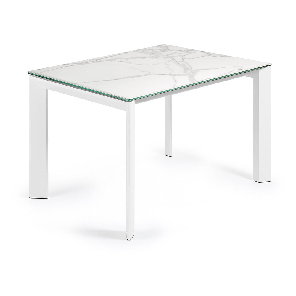 Bővíthető étkezőasztal márvány dekoros asztallappal hosszabbító asztallappal 80x120 cm Axis – Kave Home