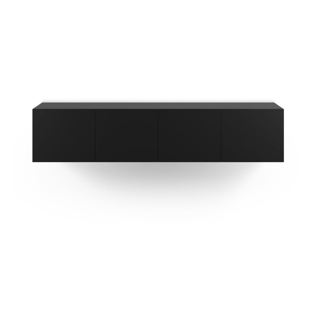 Fekete TV-állvány 180x38x35 cm Daroca – Marckeric