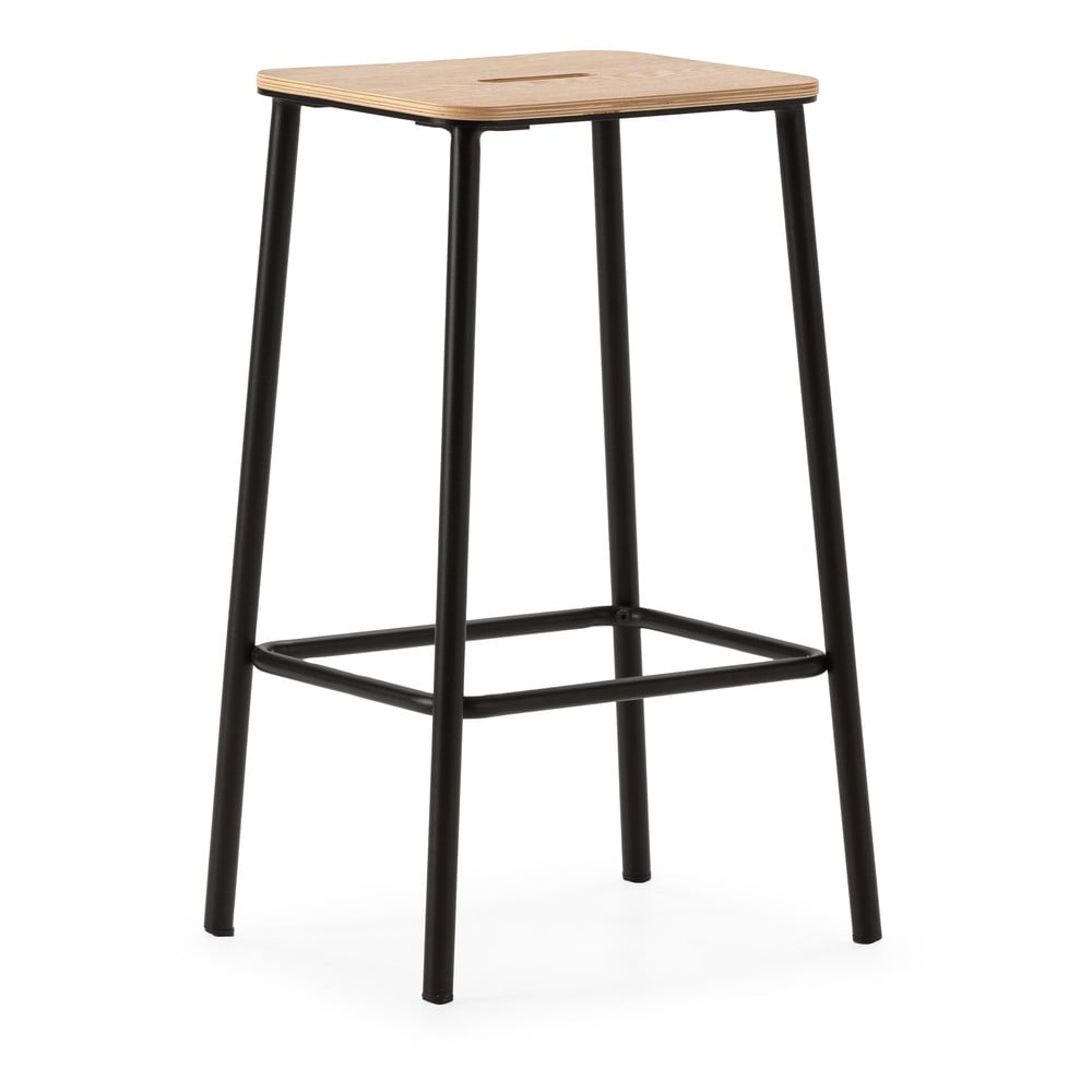 Fekete bárszék szett 2 db-os (ülésmagasság 65 cm) Abba – Marckeric