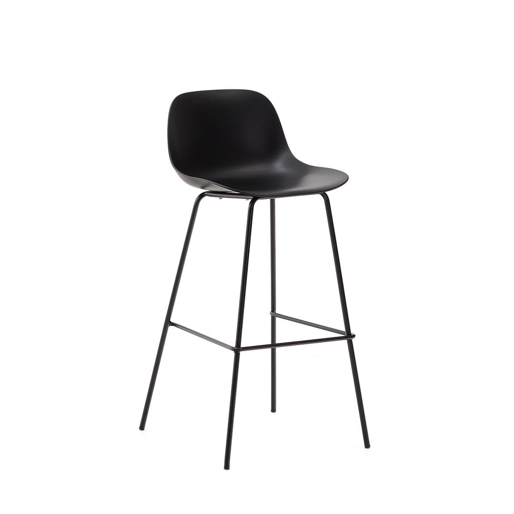Fekete bárszék (ülésmagasság 74 cm) Altea – Kave Home