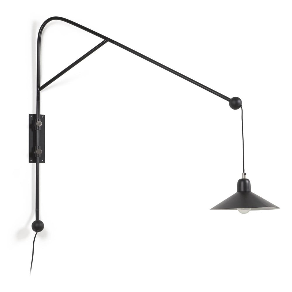 Fekete fali lámpa ø 30 cm Eleazar – Kave Home