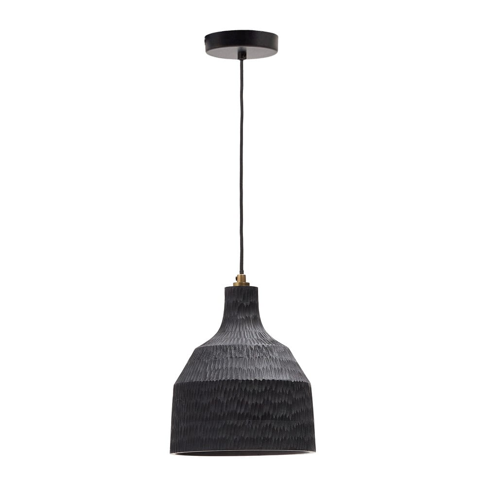 Fekete függőlámpa fa búrával ø 21 cm Amire – Kave Home