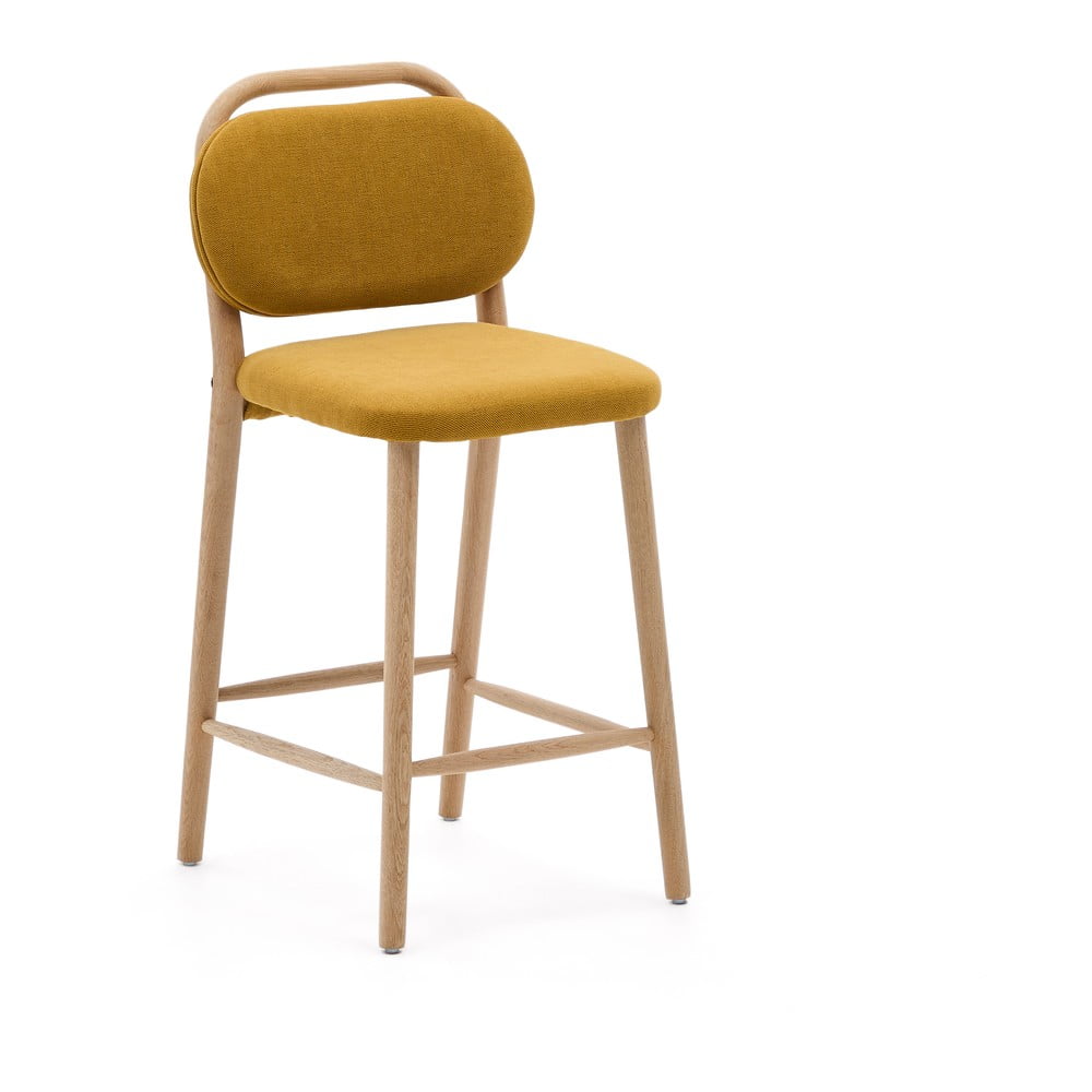 Mustársárga bárszék (ülésmagasság 66 cm) Helda – Kave Home