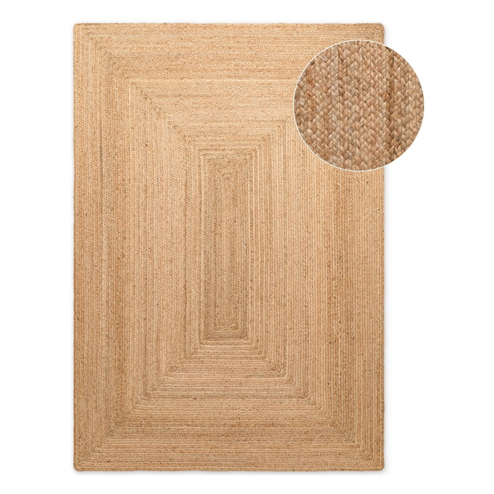 Natúr színű kétoldalas-kézi szövésű juta szőnyeg 60x90 cm Sharmila Natural Brown – Hanse Home