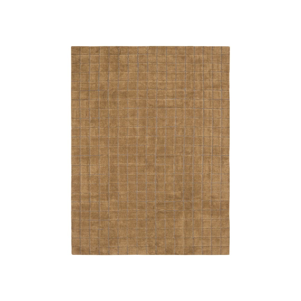 Okkersárga kézi szövésű gyapjú szőnyeg 230x300 cm Mosaic Ochre – Lorena Canals