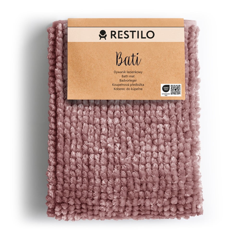 Rózsaszín fürdőszobai kilépő 60x90 cm Bati – Restilo