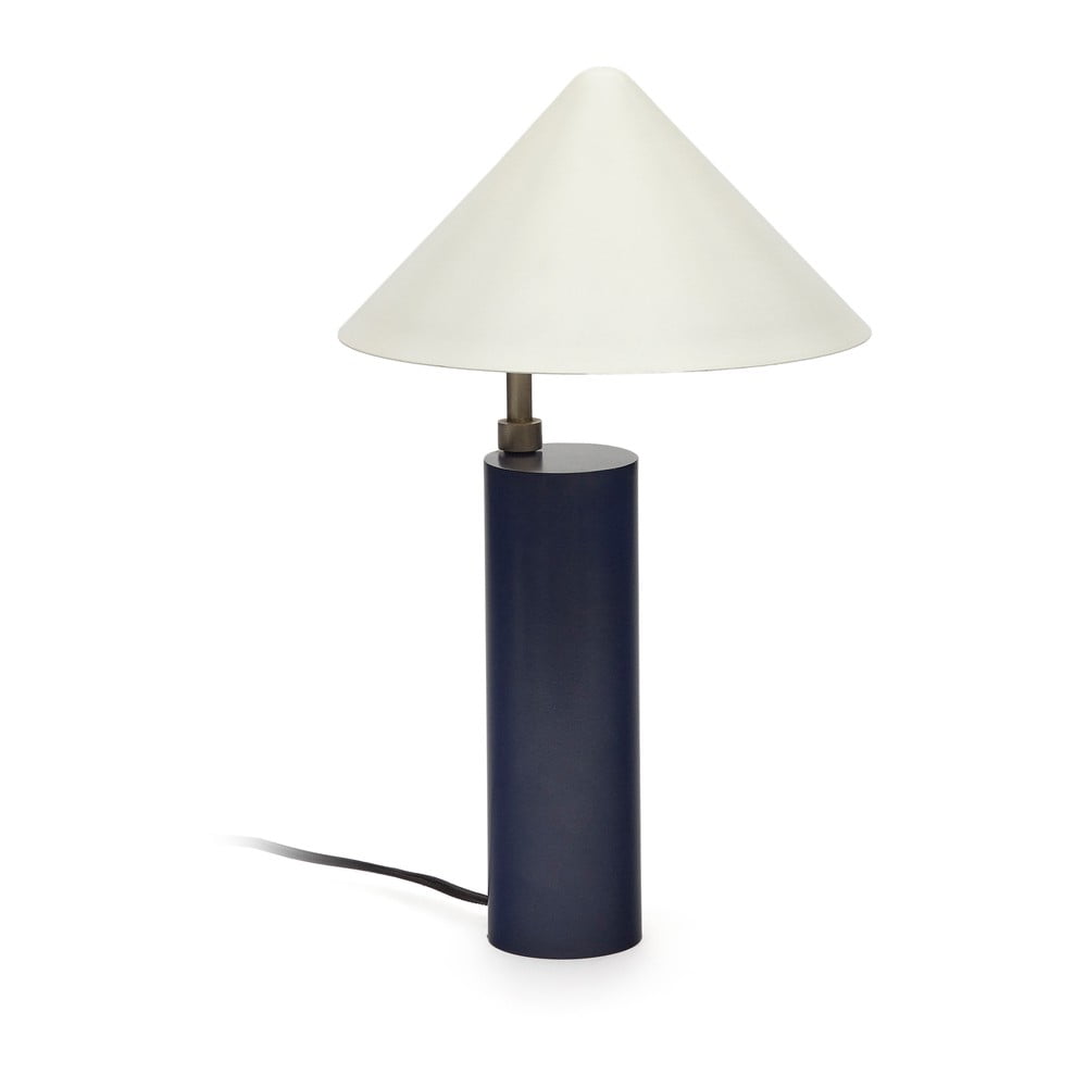 Sötétkék asztali lámpa fém búrával (magasság 42 cm) Shiva – Kave Home