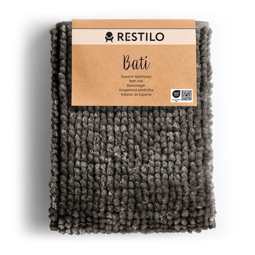 Sötétszürke fürdőszobai kilépő 70x120 cm Bati – Restilo