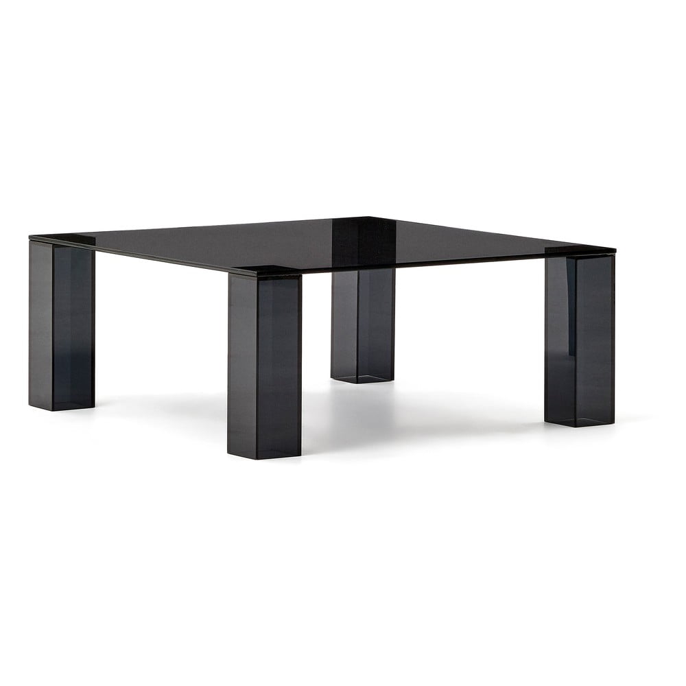 Sötétszürke üveg dohányzóasztal 85x85 cm Adularia – Kave Home