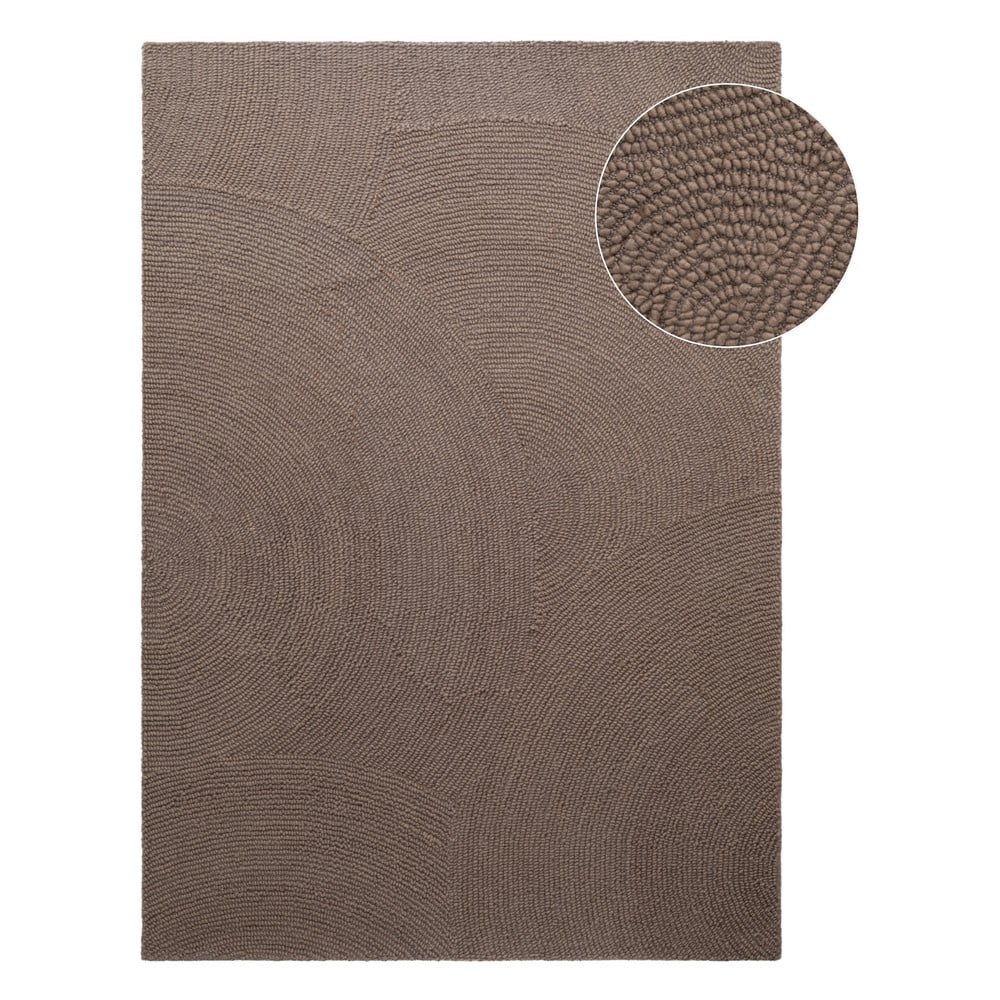 Szürkésbarna kézi szövésű gyapjú szőnyeg 160x230 cm Eleni Taupe – Hanse Home