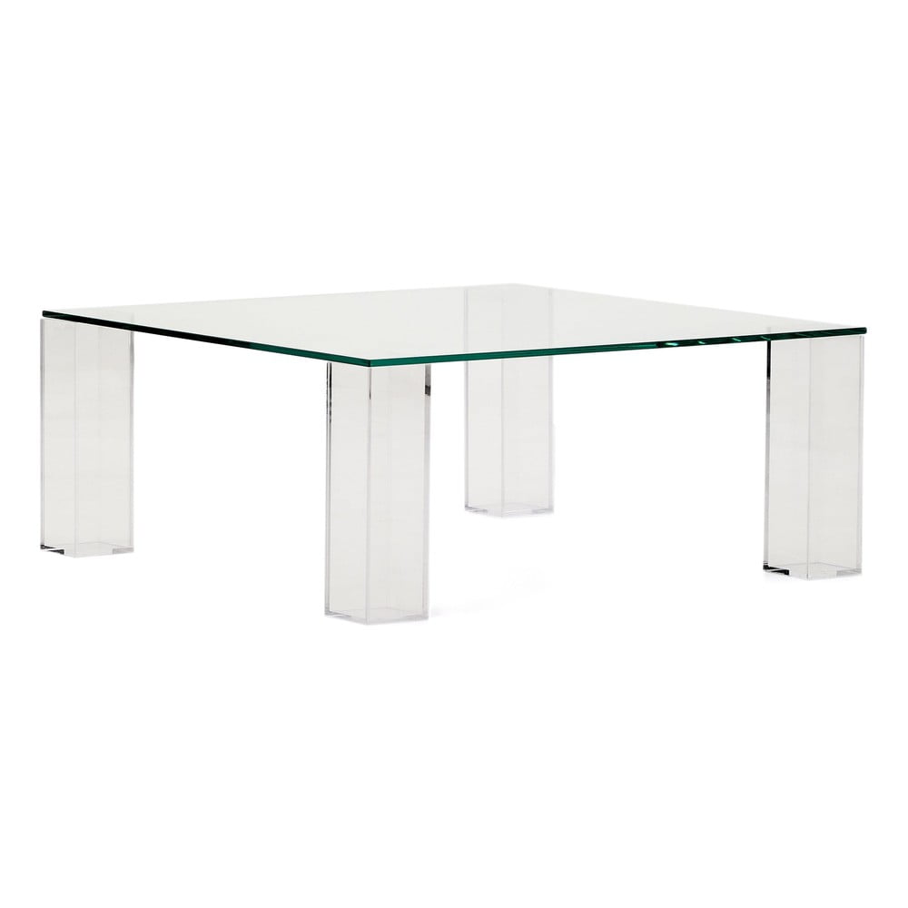 Üveg dohányzóasztal 85x85 cm Adularia – Kave Home