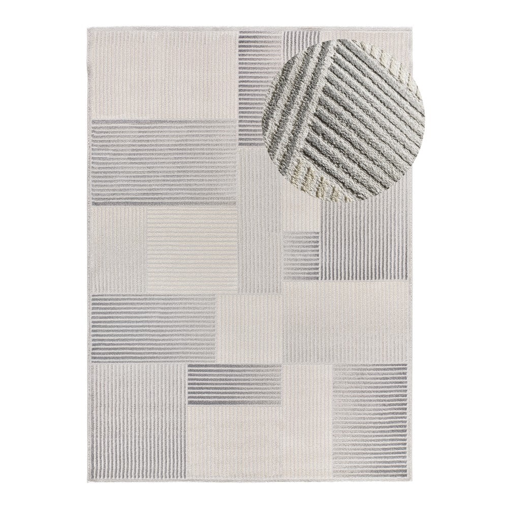 Világosszürke-elefántcsont színű szőnyeg 133x190 cm Baresa – Universal