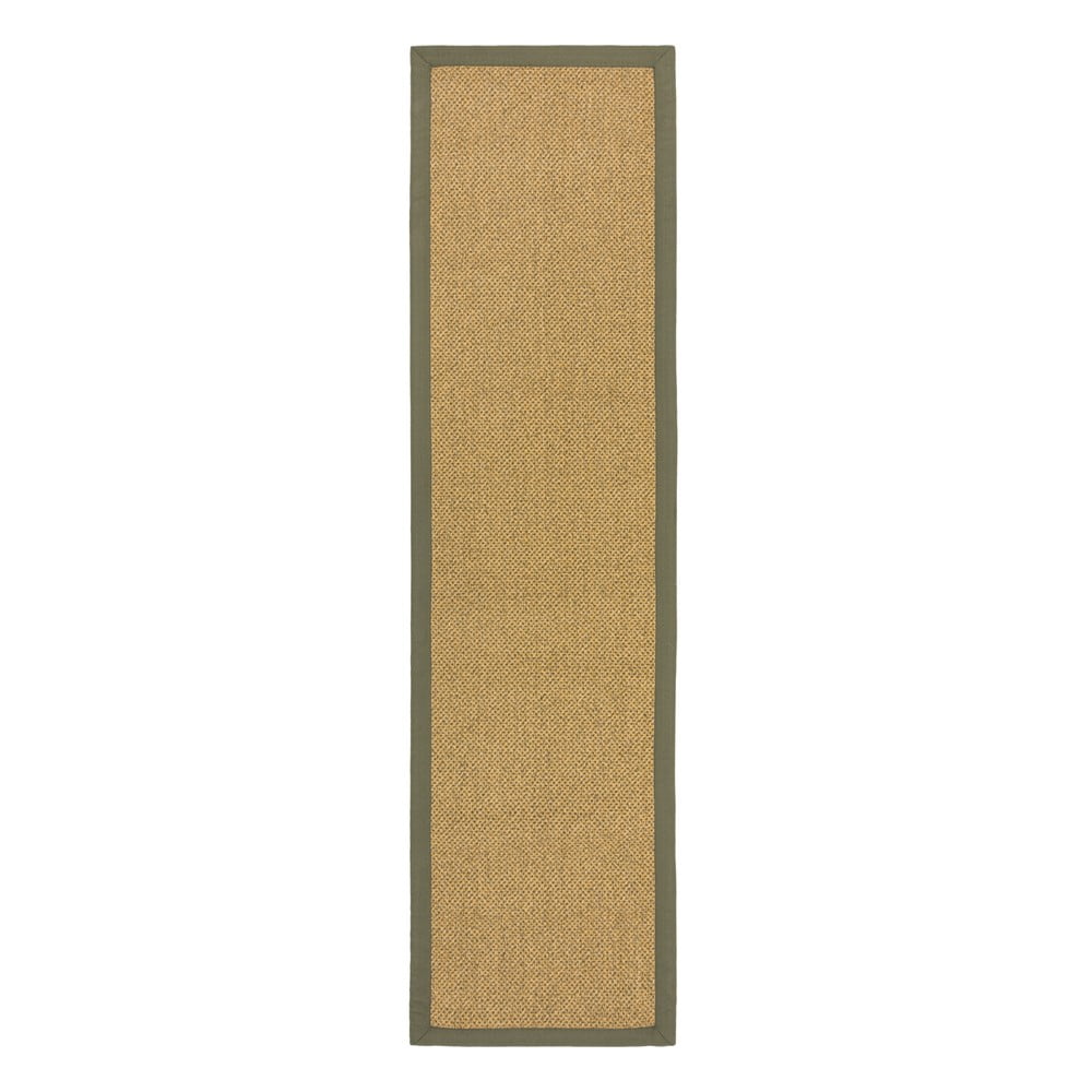 Zöld-világosbarna kültéri-beltéri szőnyeg 60x230 cm Sisal Look – Flair Rugs