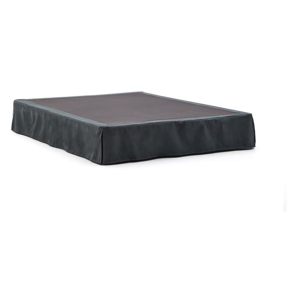 Antracitszürke kárpitozott franciaágy 150x190 cm Jaira – Kave Home