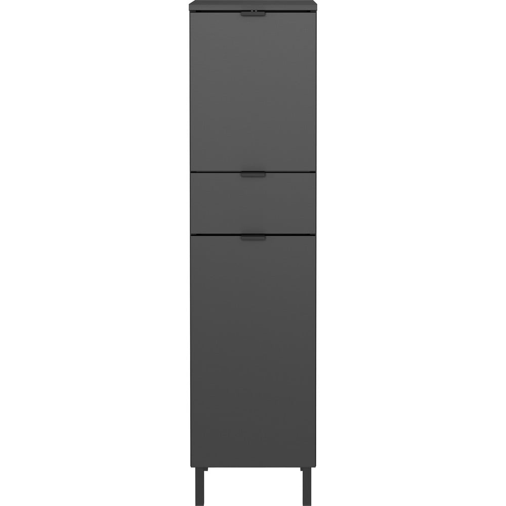 Antracitszürke magas-keskeny fürdőszoba szekrény 30x120 cm Arcena – Germania