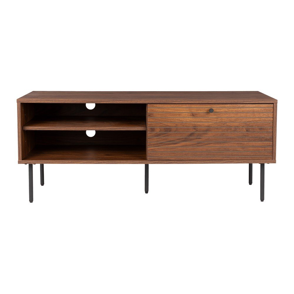 Barna TV-állvány diófa dekorral 120x50x40 cm Stripes – White Label