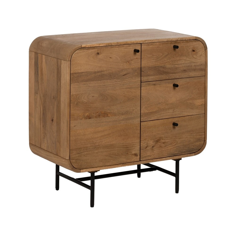 Barna mangófa komód 80x80x40 cm Kaya – Ixia