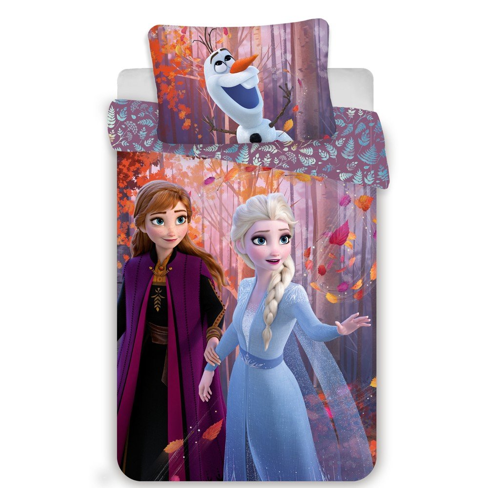 Egyszemélyes pamut gyerek ágyneműhuzat 140x200 cm Frozen "Sister Purple" – Jerry Fabrics