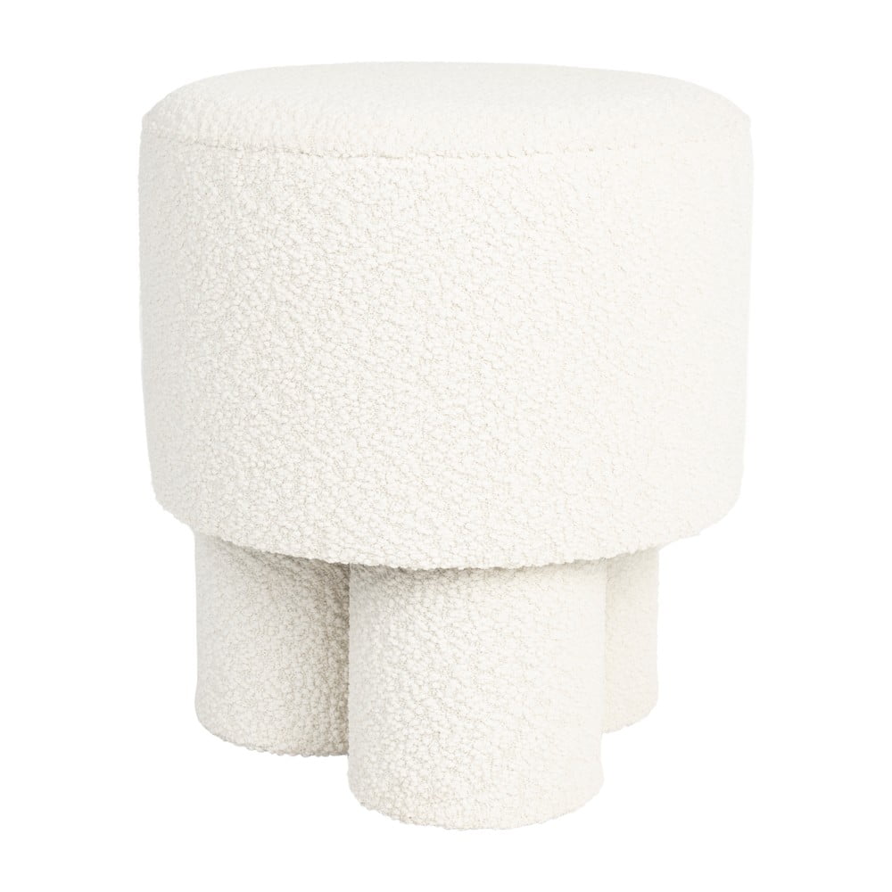 Fehér buklé puff Marcos – White Label