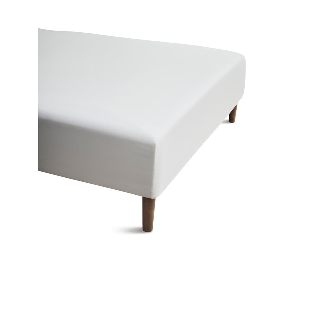 Fehér gumis pamut-perkál lepedő 160x200 cm Percale – JUNA